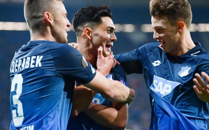 Hoffenheim feiert den ersten Europapokal-Sieg in seiner Vereinsgeschichte. Foto: Uwe Anspach