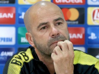 BVB-Trainer Peter Bosz will im Pokalspiel gegen den FC Magdeburg keine Experimente ausprobieren. Foto: Petros Karadjias BVB-Trainer Peter Bosz will im Pokalspiel gegen den FC Magdeburg keine Experimente ausprobieren. Foto: Petros Karadjias