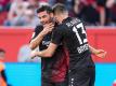 Leverkusens Kevin Volland (l) fällt für das Pokalspiel gegen Union Berlin aus. Foto: Marius Becker