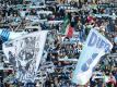 Lazio-Fans in der Curva Nord mit antisemitischen Slogans