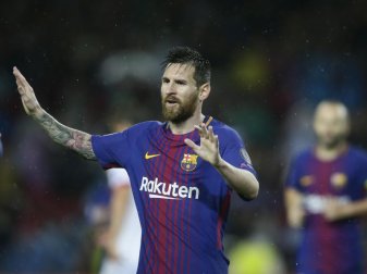 Lionel Messi erzielte in der 36. Minute das 1:0 gegen Athletic Bilbao. Foto: Manu Fernandez Lionel Messi erzielte in der 36. Minute das 1:0 gegen Athletic Bilbao. Foto: Manu Fernandez