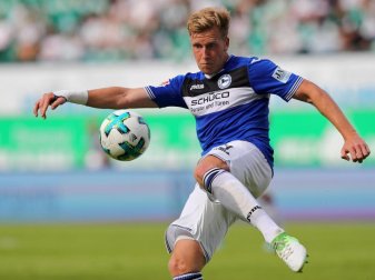 Fehlt Arminia Bielefeld für zwei Spiele: Mittelfeldspieler Brian Behrendt. Foto: Daniel Karmann Fehlt Arminia Bielefeld für zwei Spiele: Mittelfeldspieler Brian Behrendt. Foto: Daniel Karmann