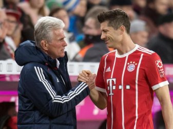 Trainer Jupp Heynckes rechnet gegen den BVB mit Robert Lewandowski. Foto: Sven Hoppe