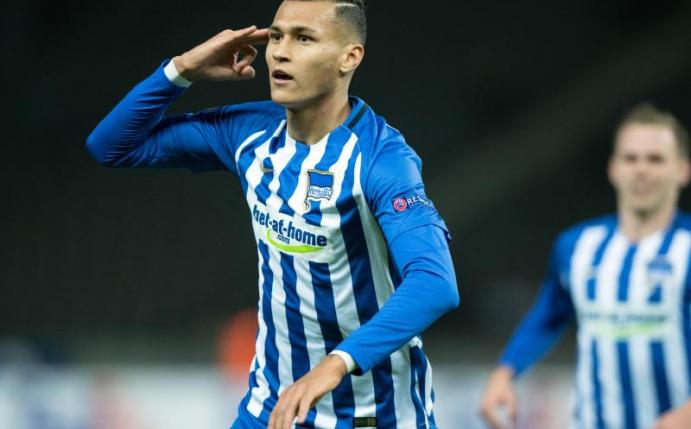 Davie Selke traf doppelt für die Hertha. Foto: Soeren Stache
