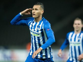 Davie Selke traf doppelt für die Hertha. Foto: Soeren Stache Davie Selke traf doppelt für die Hertha. Foto: Soeren Stache