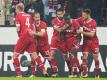 Köln feiert den ersten Sieg in der Europa League. Foto: Marius Becker