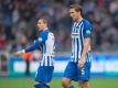 Hertha muss vorerst auf Niklas Stark (r) verzichten. Foto: Annegret Hilse