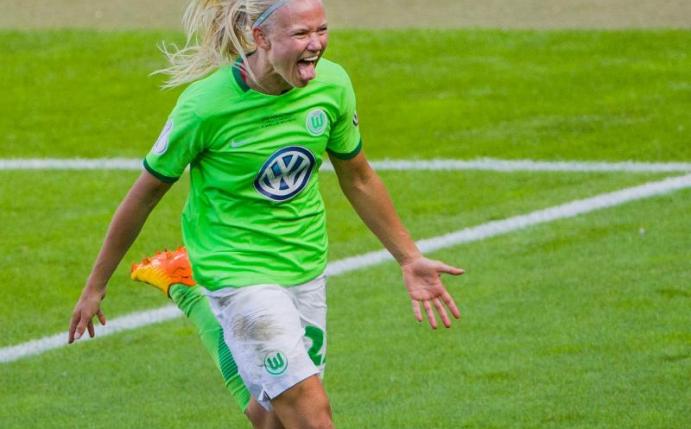 Pernille Harder schoss einen Treffer für den VfL Wolfusburg. Foto: Rolf Vennenbernd