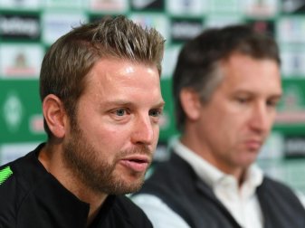 Werder Bremens Geschäftsführer Sport, Frank Baumann (r), hat Absagen von Top-Trainern vor der Beförderung von Florian Kohfeldt bestätigt. Foto: Carmen Jaspersen Werder Bremens Geschäftsführer Sport, Frank Baumann (r), hat Absagen von Top-Trainern vor der Beförderung von Florian Kohfeldt bestätigt. Foto: Carmen Jaspersen