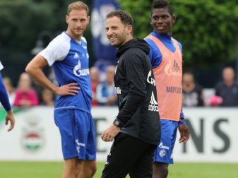 Tedesco (m.) hat sich mit Benedikt Höwedes (l.) versöhnt Tedesco (m.) hat sich mit Benedikt Höwedes (l.) versöhnt