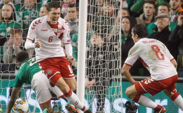 Dänemark besiegt Irland mit 5:1 und hat damit die WM-Teilnahme sicher. Foto: Peter Morrison
