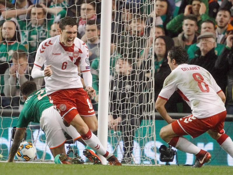 Dänemark besiegt Irland mit 5:1 und hat damit die WM-Teilnahme sicher. Foto: Peter Morrison
