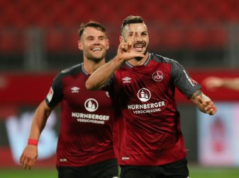 Nürnberger Jubel nach dem zwischenzeitlichen 2:0 Nürnberger Jubel nach dem zwischenzeitlichen 2:0