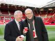 United-Ikone Sir Alex Ferguson (l.) und Volker Stühmeier