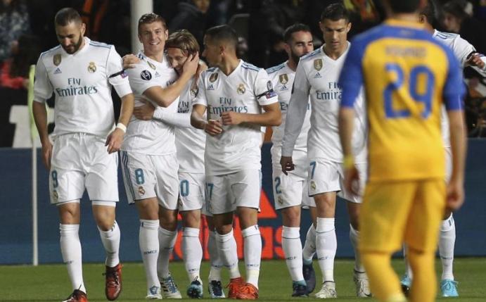 Real Madrid gewann 6:0 bei APOEL Nikosia. Foto: Petros Karadjias