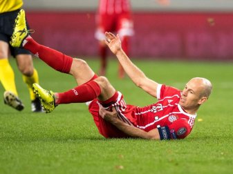 Seien Verletzung hat sich Arjen Robben im Spiel gegen Anderlecht zugezogen. Foto: Marius Becker Seien Verletzung hat sich Arjen Robben im Spiel gegen Anderlecht zugezogen. Foto: Marius Becker