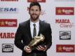 Lionel Messi erhielt zum vierten Mal den Goldenen Schuh für den besten Torjäger Europas. Foto: Manu Fernandez