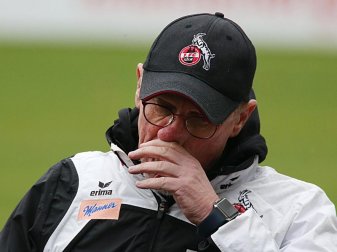 Kölns Trainer Peter Stöger trifft mit seinem Team auf den FC Schalke 04. Foto: Oliver Berg Kölns Trainer Peter Stöger trifft mit seinem Team auf den FC Schalke 04. Foto: Oliver Berg