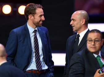 Southgate (l.) will keinen Gruppengegner unterschätzen Southgate (l.) will keinen Gruppengegner unterschätzen