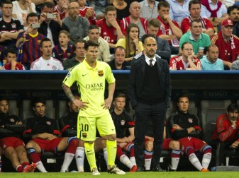 Messi und Guardiola kennen sich aus ihrer Zeit bei Barca Messi und Guardiola kennen sich aus ihrer Zeit bei Barca