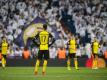 Nach dem dritten Treffer von real schauen die Dortmunder Spieler enttäuscht drein. Foto: Bernd Thissen