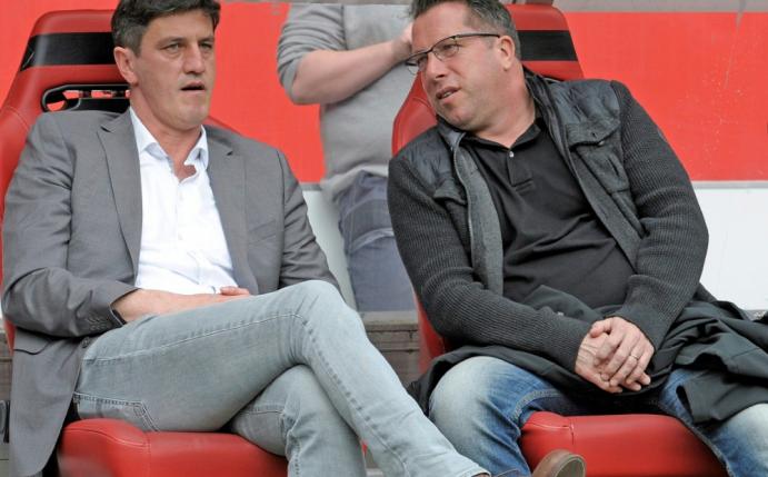Todt (l.) lobt St. Pauli-Coach Kauczinski (r.)