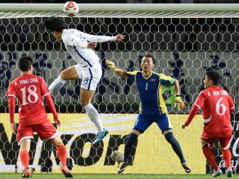 Blieben letztlich obenauf: Jin Seonguk (M.) und Südkorea Blieben letztlich obenauf: Jin Seonguk (M.) und Südkorea
