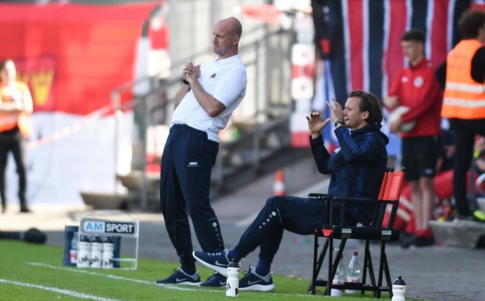 Marco Antwerpen (l.) ist neuer Trainer in Münster