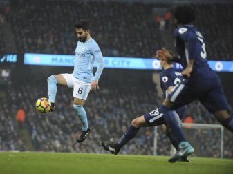 Ilkay Gündogan (l) traf für Manchester City. Foto: Rui Vieira Ilkay Gündogan (l) traf für Manchester City. Foto: Rui Vieira