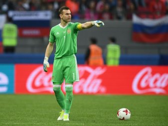 Igor Akinfejew und Russland testen gegen Österreich Igor Akinfejew und Russland testen gegen Österreich