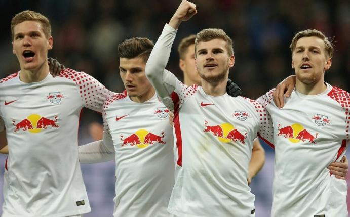 (v.l.) Halstenberg, Sabitzer, Werner und Forsberg
