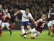 Harry Kane (M.) ging gegen West Ham leer aus