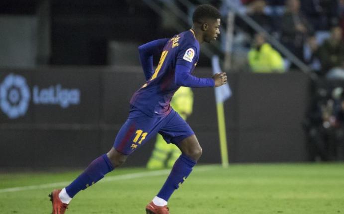 Stand nach 110 Tagen wieder für den FC Barcelona auf dem Platz: Ex-Bundesliga-Profi Ousmane Dembélé. Foto: Lalo R. Villar