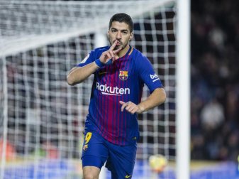 Der Uruguayer Luis Suarez erzielte das zwischenzeitliche 2:0 bei Barcelonas Heimsieg gegen Levante. Foto: Gtres Der Uruguayer Luis Suarez erzielte das zwischenzeitliche 2:0 bei Barcelonas Heimsieg gegen Levante. Foto: Gtres
