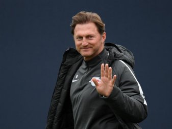 Leipzigs Trainer Ralph Hasenhüttl hat diese Saison bescheidene Ziele. Foto: Hendrik Schmidt