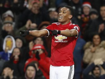 Anthony Martial erzielte den Treffer zum 2:0 für Manchester United gegen Stoke City. Foto: Martin Rickett Anthony Martial erzielte den Treffer zum 2:0 für Manchester United gegen Stoke City. Foto: Martin Rickett