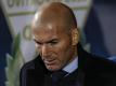 Real-Coach Zinedine Zidane bangt nach der Pokalpleite gegen Leganés um seinen Job bei den Königlichen. Foto: Enrique de la Fuente