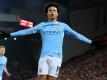 Leroy Sane hat sich im Spiel von Manchester City gegen Cardiff City verletzt. Foto: Peter Byrne