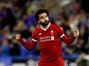 Liverpools Mohamed Salah erzielte den Treffer zum 3:0 gegen Huddersfield Town. Foto: Martin Rickett Liverpools Mohamed Salah erzielte den Treffer zum 3:0 gegen Huddersfield Town. Foto: Martin Rickett