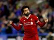 Liverpools Mohamed Salah erzielte den Treffer zum 3:0 gegen Huddersfield Town. Foto: Martin Rickett