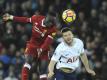 Sadio Mane (l) vom FC Liverpool kämpft gegen Eric Dier von Tottenham Hotspur um den Ball. Foto: Rui Vieira