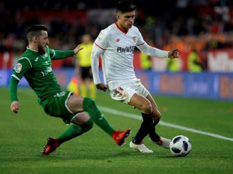 Correa (r.) brachte Sevilla in Führung