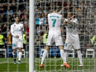 Real Madrid feierte einen ungefährdeten 5:2-Sieg gegen Real Sociedad San Sebastian. Foto: Enrique de la Fuente/Shot for pr/gtres Real Madrid feierte einen ungefährdeten 5:2-Sieg gegen Real Sociedad San Sebastian. Foto: Enrique de la Fuente/Shot for pr/gtres