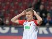 Augsburgs Alfred Finnbogason fehlt weiter verletzt. Foto: Stefan Puchner