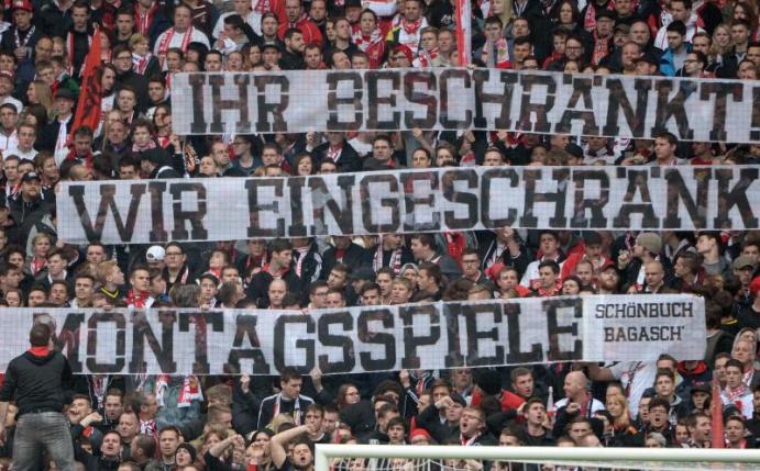 Die Proteste gegen die Montags-Ansetzung drohen das Topspiel RB-Leipzig gegen Eintracht Frankfurt in den Hintergrund zu drängen. Foto: Marijan Murat
