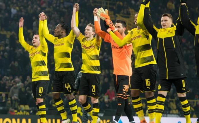 Erstmals standen Mario Götze, André Schürrle und Marco Reus gemeinsam in der Dortmunder Startelf. Foto: Guido Kirchner
