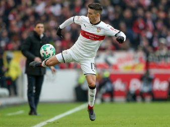 Erik Thommy erzielt den Siegtreffer für Stuttgart Erik Thommy erzielt den Siegtreffer für Stuttgart