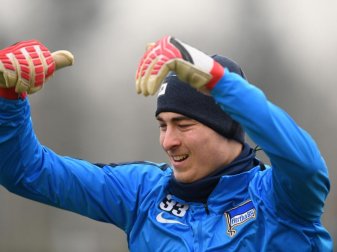 Aktuell noch Nummer drei bei Hertha BSC: Jonathan Klinsmann. Foto: Soeren Stache Aktuell noch Nummer drei bei Hertha BSC: Jonathan Klinsmann. Foto: Soeren Stache