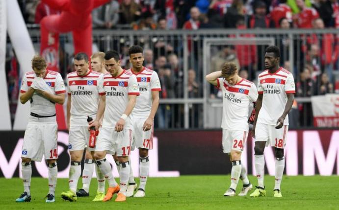 Die HSV-Profis sorgten mit dem 0:6 in München bei ihren Fans für eine weitere Enttäuschung. Foto: Tobias Hase