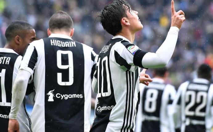 Paulo Dybala erzielte beide Treffer für Juventus Turin. Foto: Alessandro Di Marco/ANSA/AP